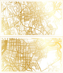 Taipei and Taoyuan Taiwan City Map Set.