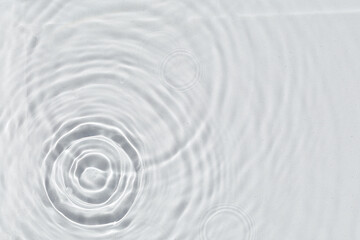 Abstract water texture, surface with drops, rings and ripple.