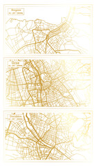 Graz, Dornbirn and Bregenz Austria City Map Set.