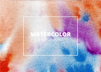 Handmade Watercolor Texture Background, Colorful Watercolor Texture Background Vector