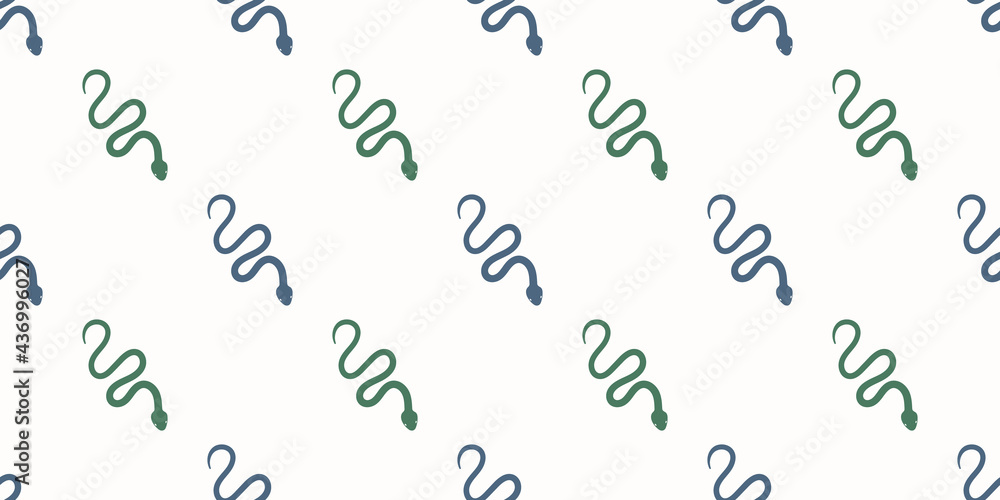 Poster snake repeat pattern design, vector background