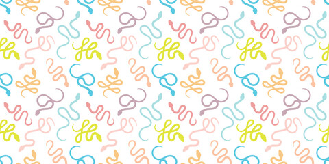 Snake repeat pattern design, vector background