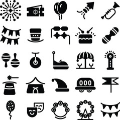 Icon Carnival solid style for website and application
