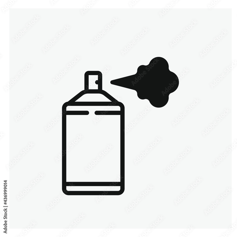 Aufkleber paint vector icon. editable stroke. symbol in line art style for design, presentation, website or ap