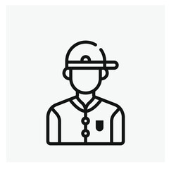 Boy vector icon. Editable stroke. Symbol in Line Art Style for Design, Presentation, Website or Apps Elements, Logo. Pixel vector graphics - Vector