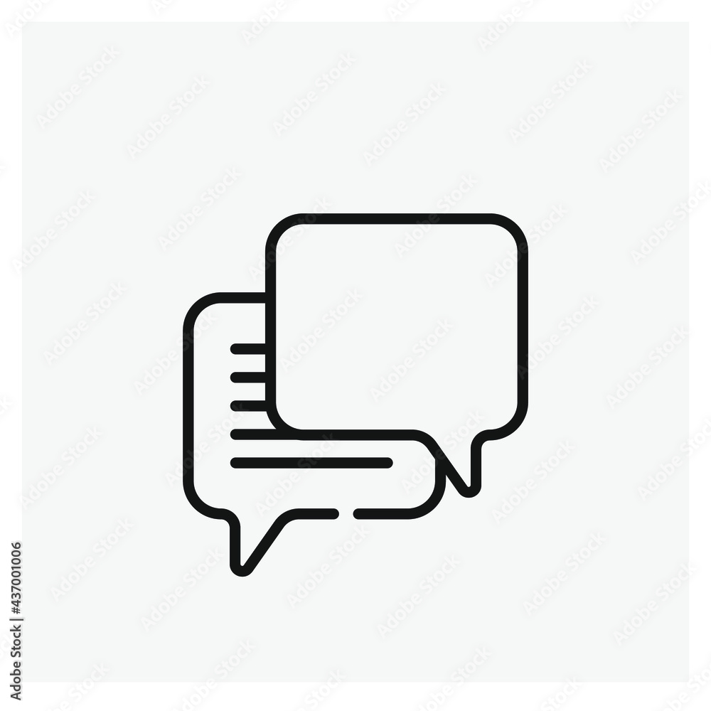 Poster mesage vector icon. editable stroke. symbol in line art style for design, presentation, website or a