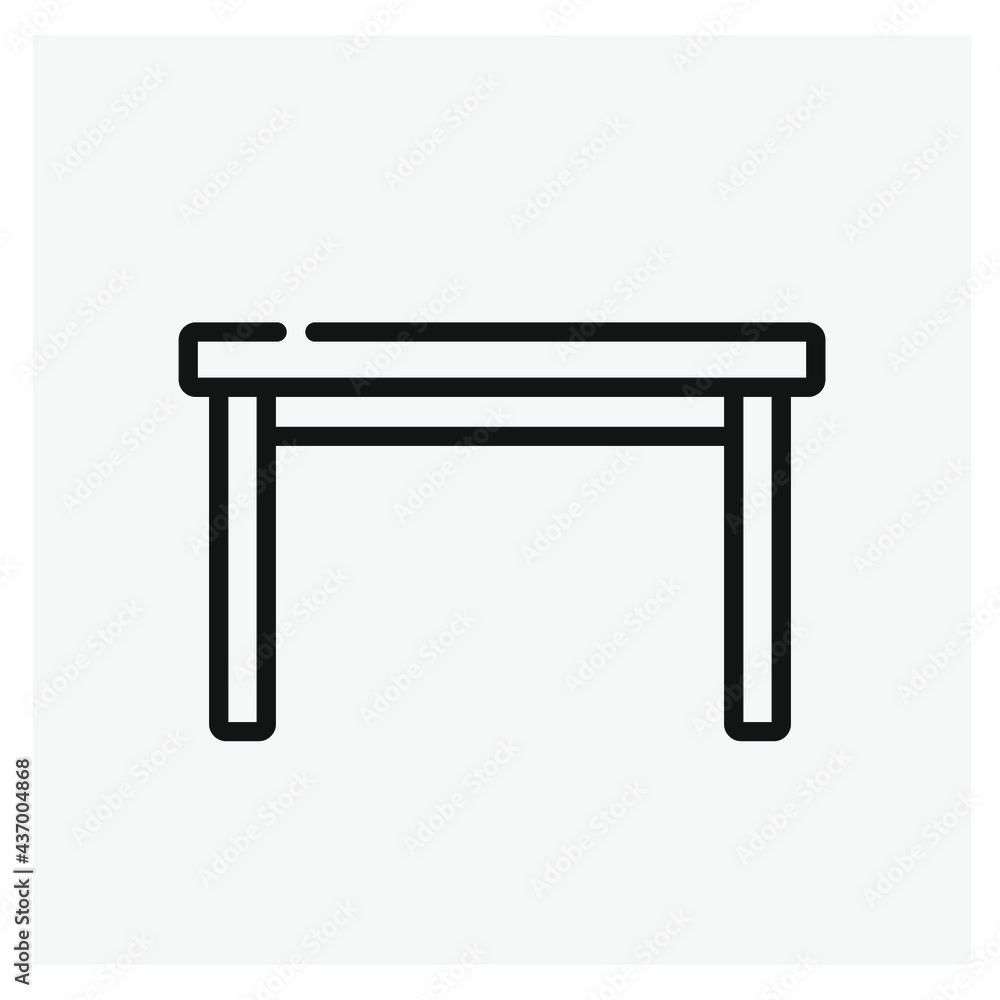 Poster tablle vector icon. editable stroke. symbol in line art style for design, presentation, website or a