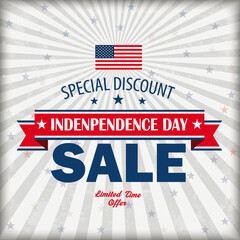 Independence Day Sale Retro Cover