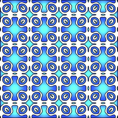 Geometric vector pattern with azure and blue gradient. simple ornament for wallpapers and backgrounds.