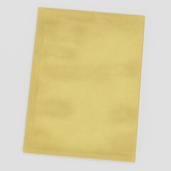 Realistic 3D Render of Paper Envelope