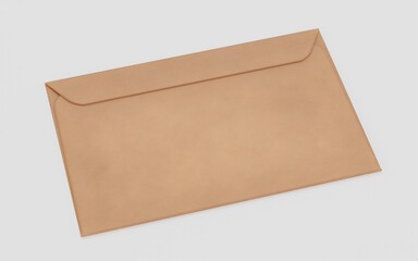Realistic 3D Render of Paper Envelope