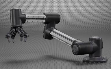 Realistic 3D Render of Robotic Arm