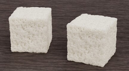 Realistic 3D Render of Sugar Cubes