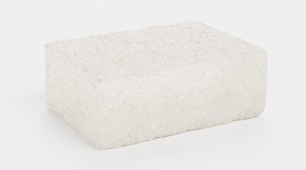 Realistic 3D Render of Sugar Cube