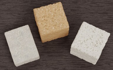 Realistic 3D Render of Sugar Cubes