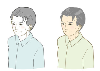 おじいさん　上半身