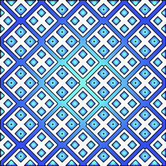 Geometric vector pattern with azure and blue gradient. simple ornament for wallpapers and backgrounds.