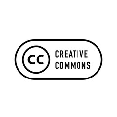 Creative commons rights management sign - 437007212