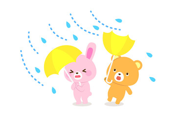 台風のイラスト_子供向け動物