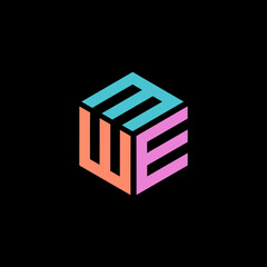 Hexagon logo with the letters MWE design
