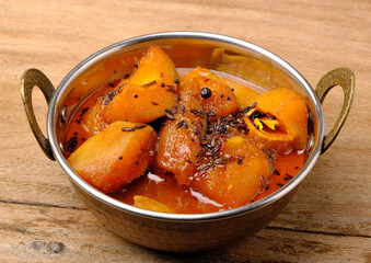 Green Raw mango curry in Indian or Rajasthani style