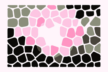 simple vector illustration flower mosaic