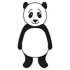 simple vector cartoon illustration cute panda  © Natalia Mylova