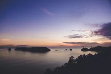 Foto op Plexiglas Cathedral Cove bij dageraad, Hahei, Coromandel-schiereiland, Nieuw-Zeeland © tky15_lenz