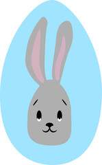 easter bunny with egg