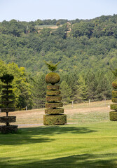 The picturesque Jardins du Manoir d Eyrignac in Dordogne. France