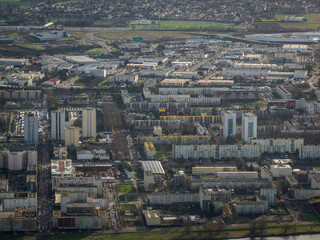 vue aérienne du quartier du Val Fourré à Mantes-la-Jolie dans les Yvelines en France