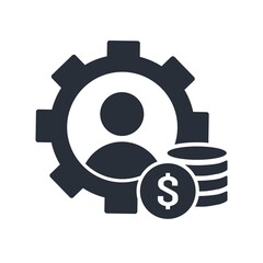 Financial managing director. Vector icon isolated on white background.