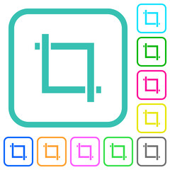 Crop tool vivid colored flat icons