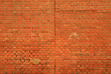Splicing red brick wall, architectural landscape