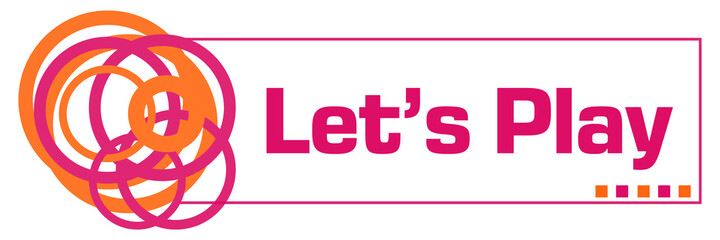 Lets Play Pink Orange Random Rings Horizontal Box 