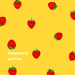 pattern with strawberries (yellow background)