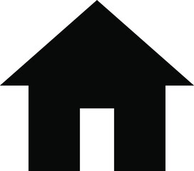 HOME icon vector. Black, building, contact, estate, home vector image. HOUSE vector icon HOME sign