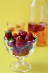 strawberries on the summers food in bowl
