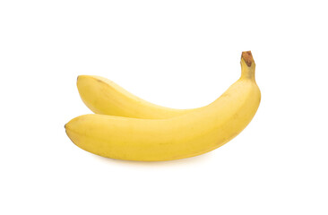 Two bananas isolated on white background