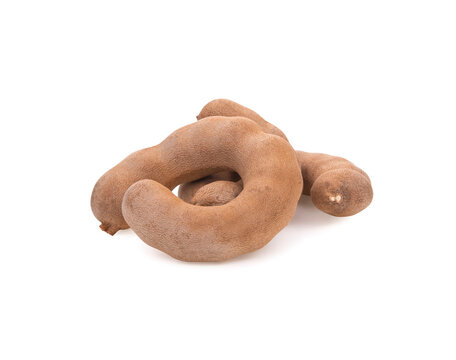 Tamarind fruit isolated on white background.