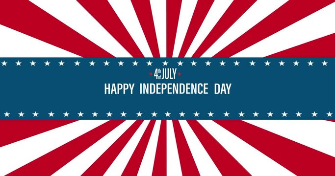 4th of july independence day usa flag animated background. forth july celebration video animation