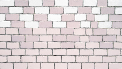 Old, bright, reliable and strong white-pink brick wall texture.