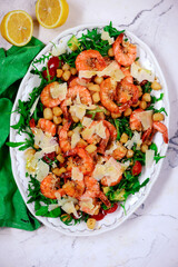 Seafood salad..top view..style hugge