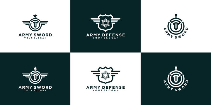 military army defense logo collection