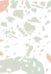 Terrazzo modern abstract template. Orange and