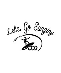 les't go surfing tshirt design