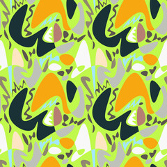 Unusual seamless abstract hand drawn vector pattern