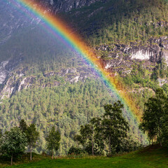 Rainbow, Stalheim Fjord, Norway