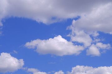 Clouds in the blue sky. Sky background. Sky texture.