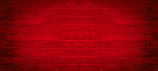 Obraz premium Abstract grunge old red painted colored colorful wooden boards texture - wood background banner